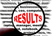 Magnifying glass highlighting the word results image