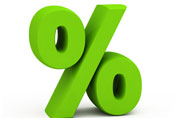 Image for shares vs fixed-income story of percent sign