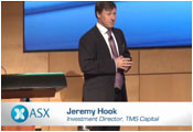 Image of Jeremy Hook presenting at ASX Investor Hour