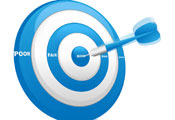 Target with dart in the centre