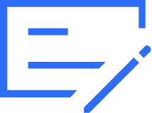 Clearing icon in blue