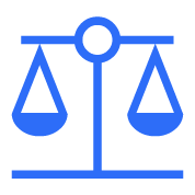 Balance neutral icon in blue