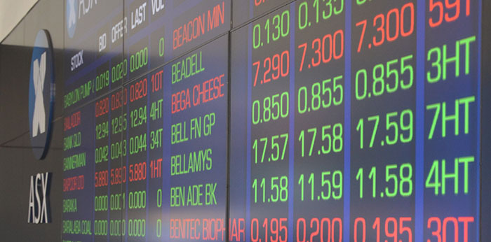 Data ticker boards in Exchange Square