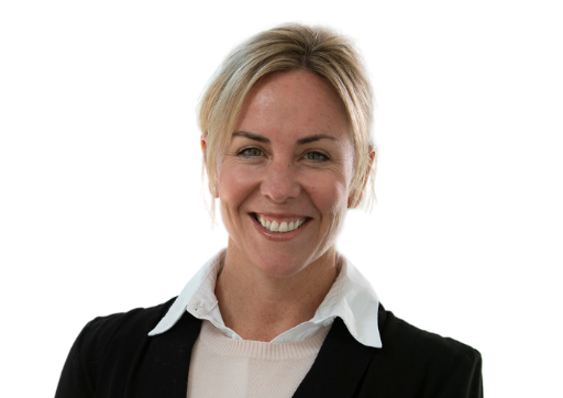 Head-and-shoulders professional portrait of Jane Franks wearing a collared shirt and blazer, facing the camera against a plain light background