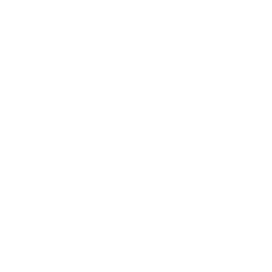 Simple graphic of a hand holding three people in white outline