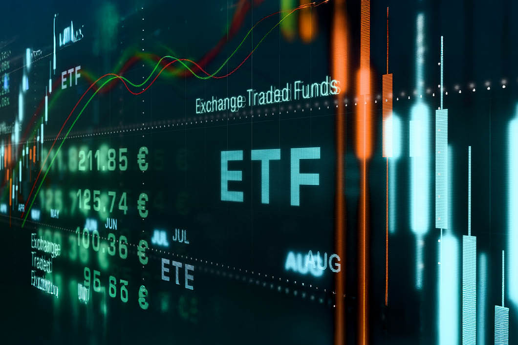 Digital display of ETF market data and analytics