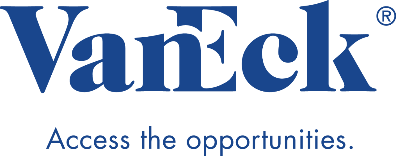 Vaneck logo with the tagline 'Access the opportunities.'