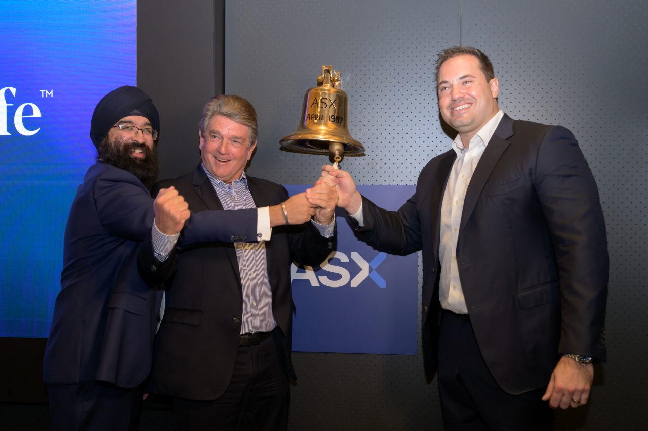 GemLife executives ring the bell at Exchange Square
