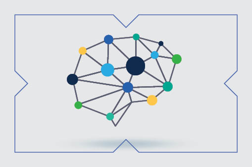 Abstract neural network brain illustration