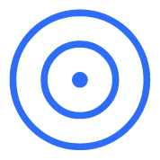 Target icon in blue
