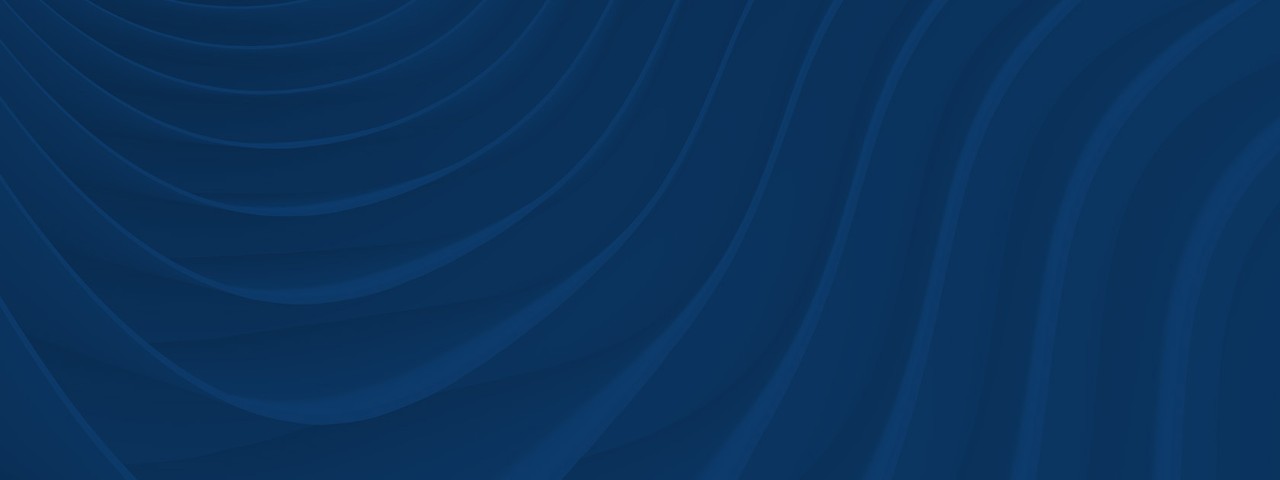 Abstract blue background with curved wave patterns.