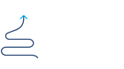 Line icon showing a curved path composed of layered lines ending in an upward-pointing arrow, displayed on a light background